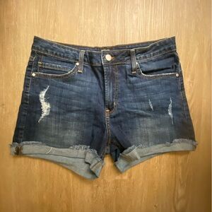 Just Black Denim Women’s Cuffed Jean Shorts | Dark Wash | Size 29